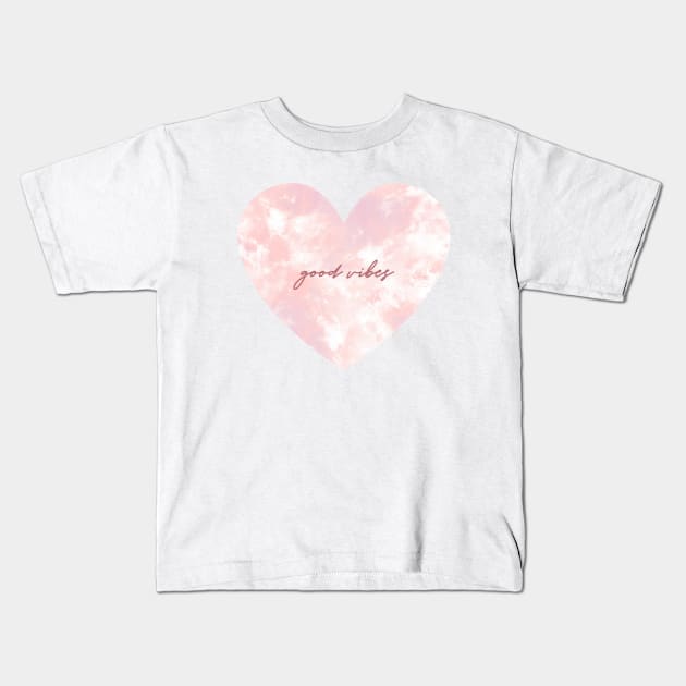 Dye Heart_Pink Kids T-Shirt by VeRaWoNg